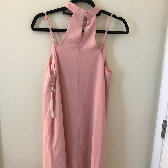 TOBI Penelope blush pink choker shirt dress - Picture 3 of 5